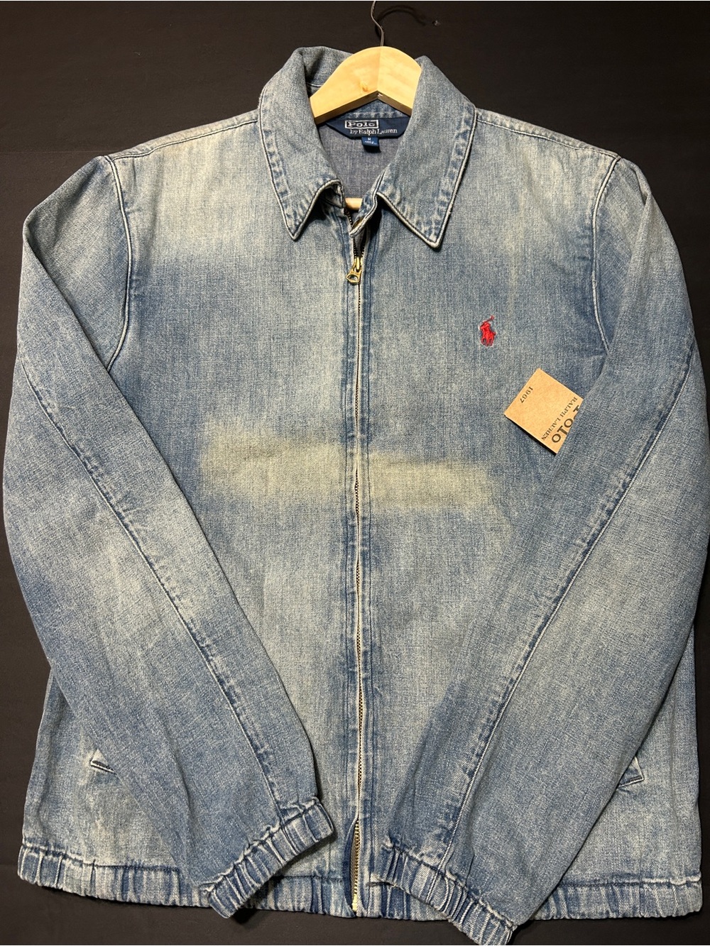 VTG Polo Ralph Lauren Denim Jacket with Yellow Teddy Bear Graphic Size M New - Picture 7 of 16